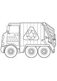dibujo camiones de basura y recolectores de basura para imprimir y colorear