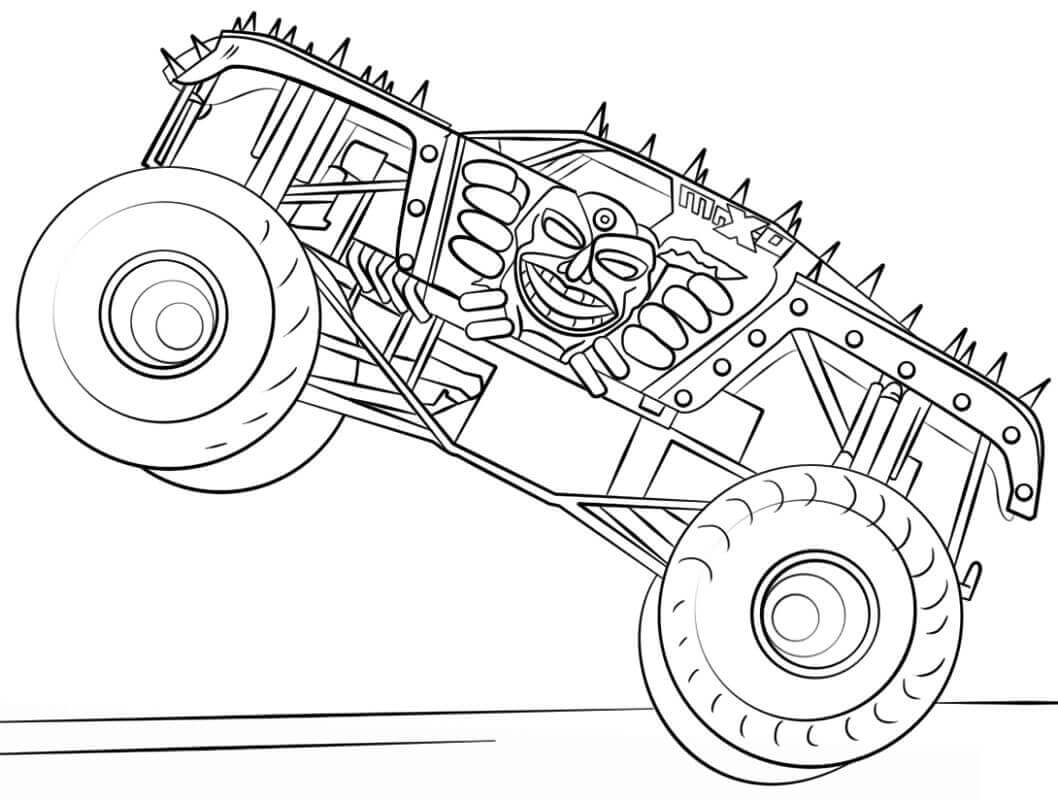 Dibujo de Camión Monstruo Max D para Colorear y Imprimir