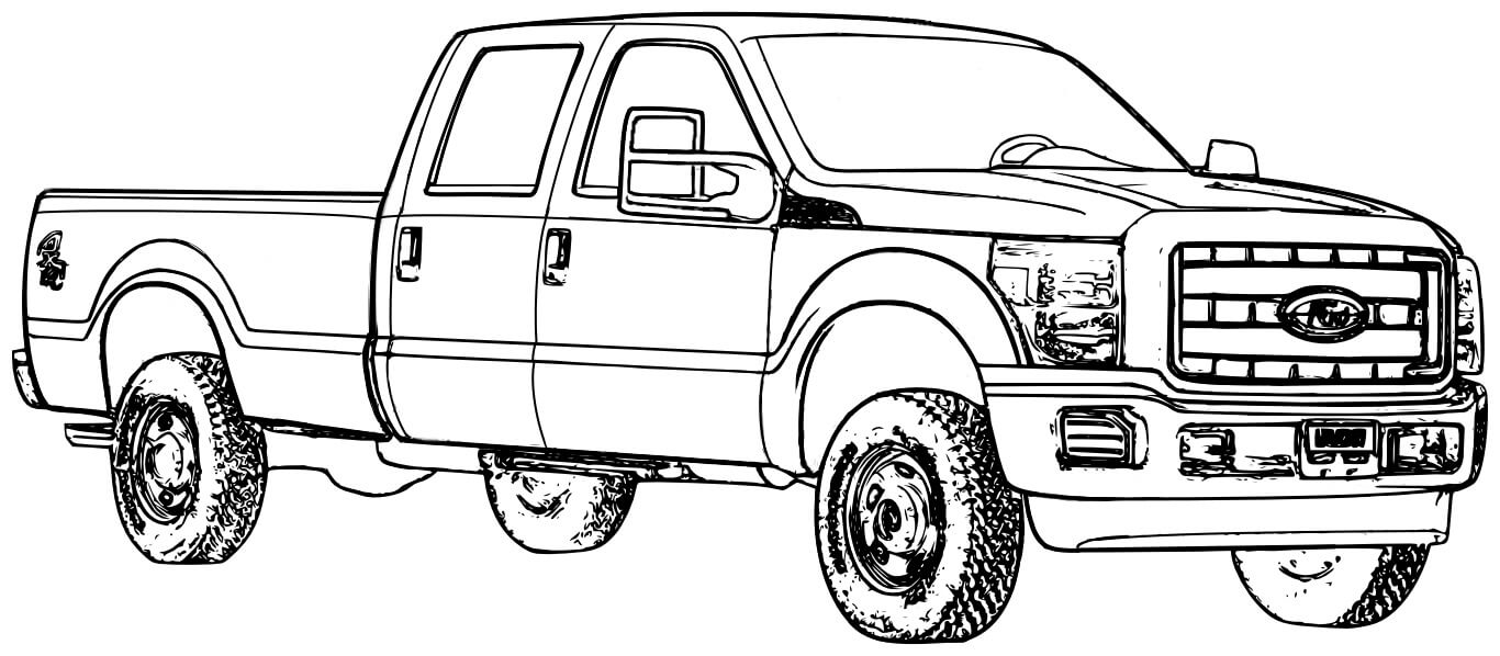 dibujo camion de recogida imprimir y colorear