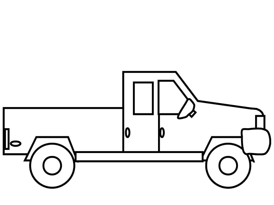 Dibujo de Bonito Camión para Colorear y Imprimir