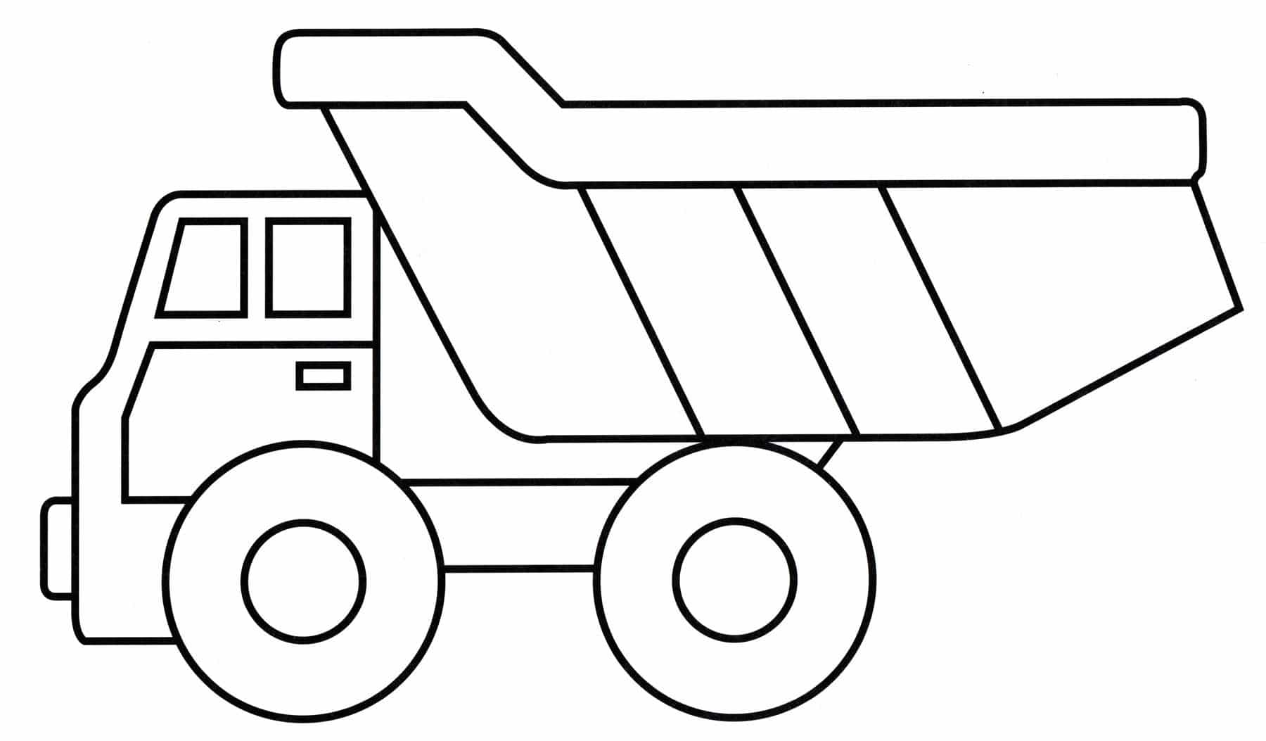 Dibujo de Camioneta Fácil para Colorear y Imprimir