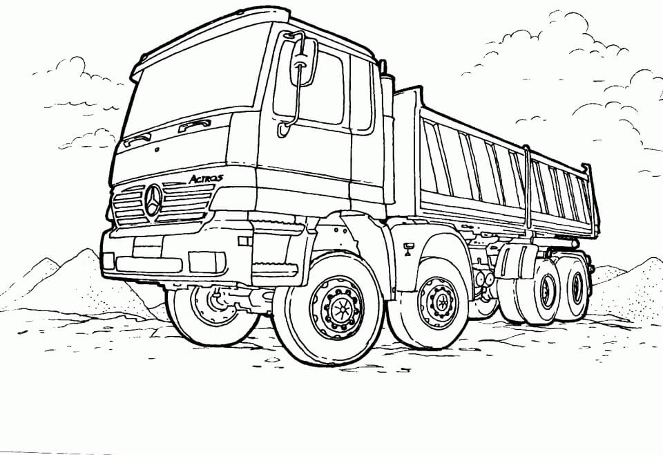 Dibujo de Camioneta Perfecta para Colorear y Imprimir