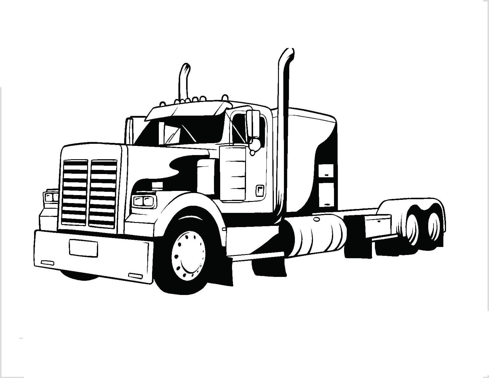 dibujo increible camion imprimir y colorear