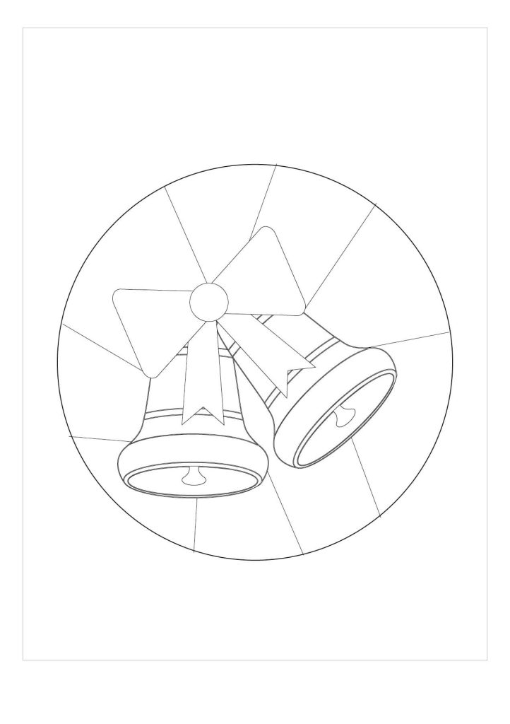 Dibujo de Campana de Vidrieras para Colorear y Imprimir