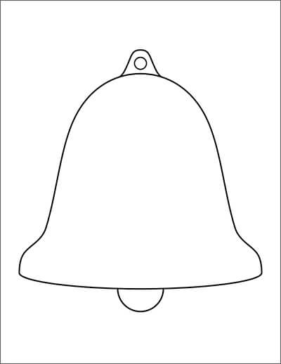 Dibujo de Campana Fácil para Colorear y Imprimir