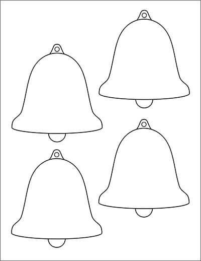 Dibujo de Cuatro Campana Fácil para Colorear y Imprimir