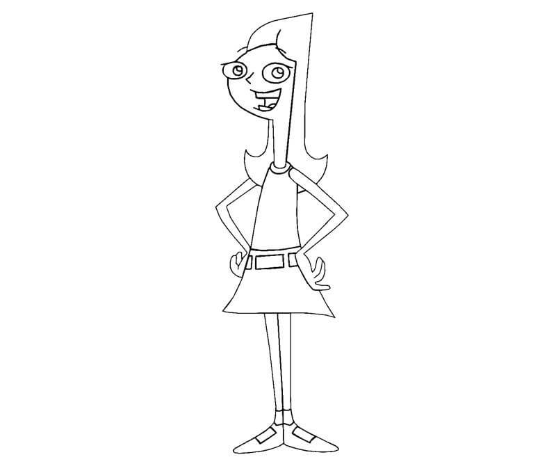 Dibujo de Candace Divertido para Colorear y Imprimir