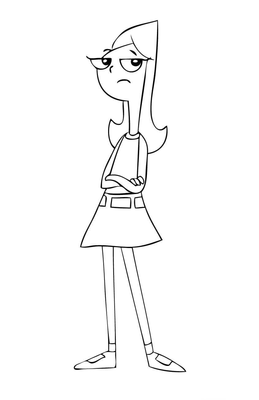 Dibujo de Candace Enojada para Colorear y Imprimir