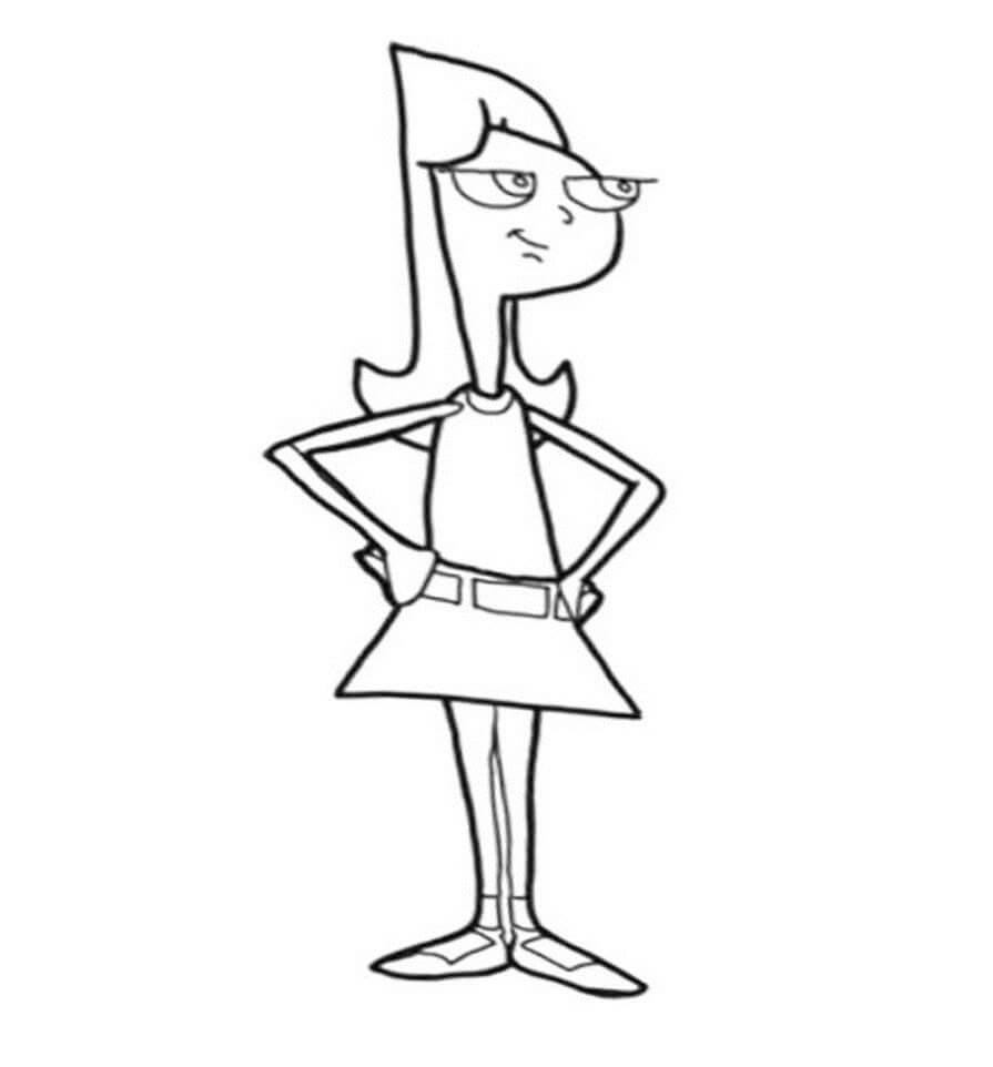 Dibujo de Candace Sonriendo para Colorear y Imprimir