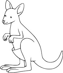 dibujo madre normal y canguro bebe para imprimir y colorear
