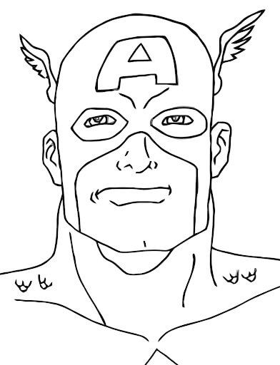 Dibujo de Jefe Capitán América para Colorear y Imprimir