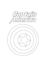 Dibujo de Símbolo Del Capitán América para Colorear y Imprimir