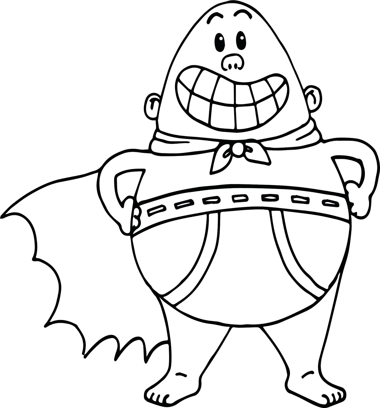 Dibujo de Capitán Calzoncillos para Colorear y Imprimir