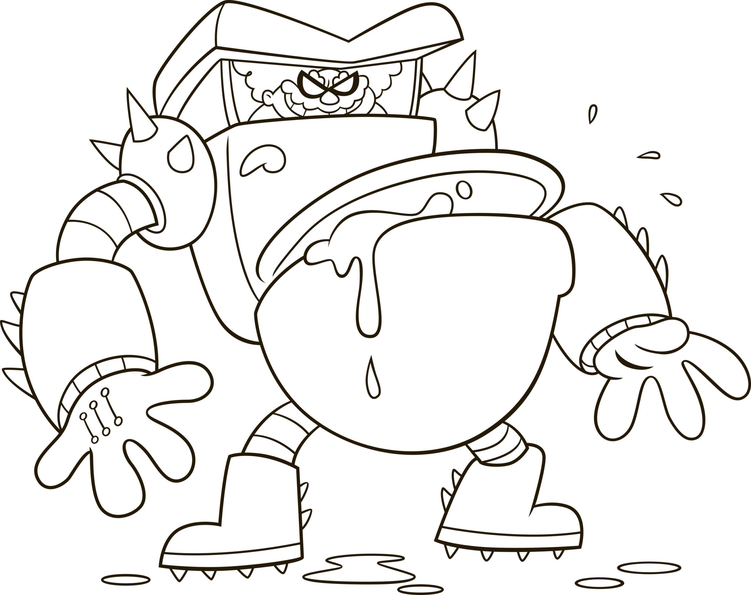 Dibujo de El Inodoro Turbo para Colorear y Imprimir