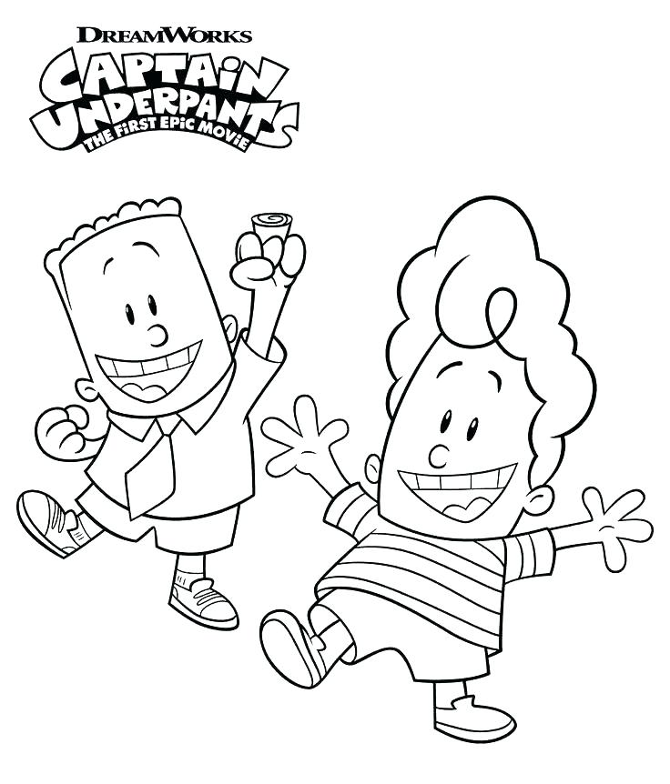 Dibujo de George y Harold para Colorear y Imprimir