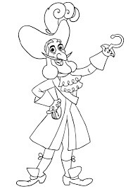 dibujo capitan garfio basico para colorear