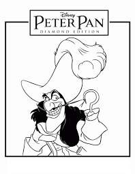 dibujo capitan garfio de peter pan para colorear