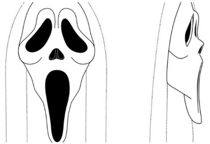 Dibujo de Buena Cara de Fantasma para Colorear y Imprimir