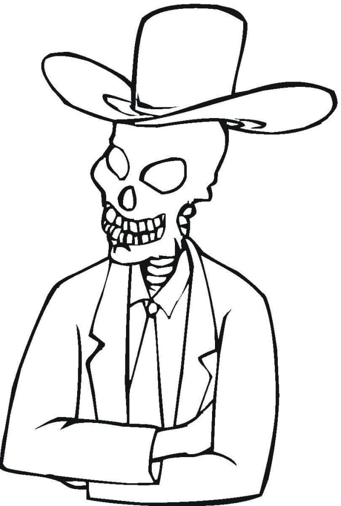 Dibujo de Cara Fantasma Apacible para Colorear y Imprimir