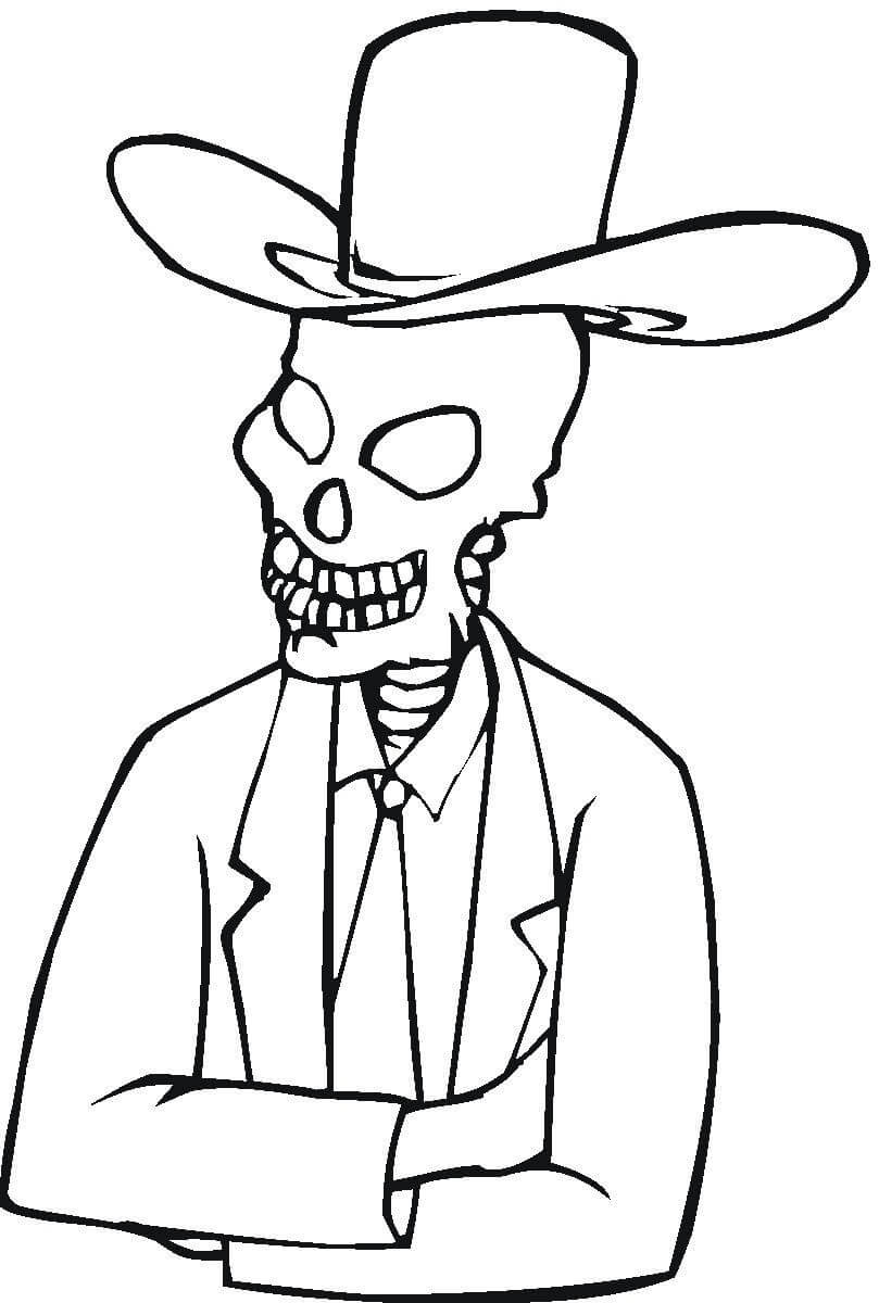 Dibujo de Cara Fantasma Apacible para Colorear y Imprimir