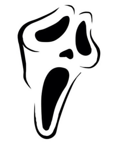 Dibujo de Increíble Cara Fantasma para Colorear y Imprimir