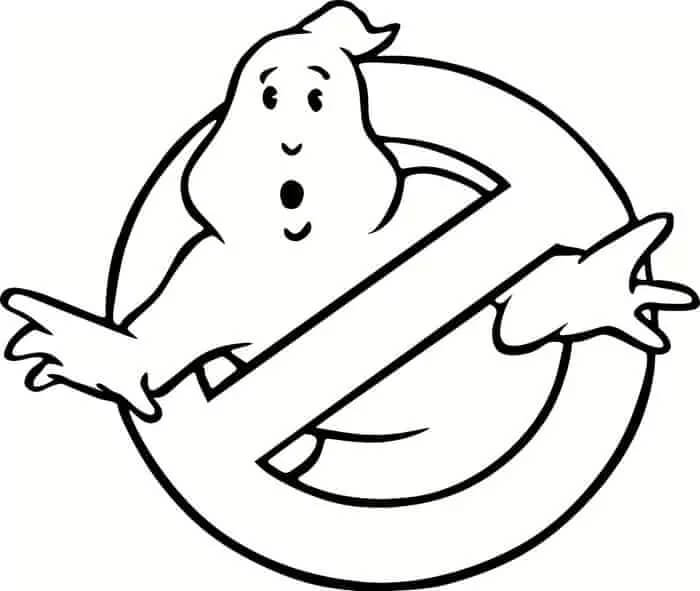 Dibujo de Símbolo de Cara de Fantasma para Colorear y Imprimir