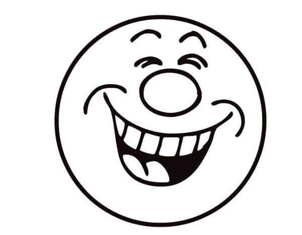 Dibujo de Adorable Cara Sonriente para Colorear y Imprimir