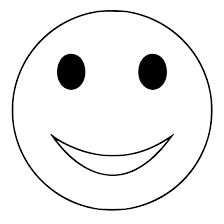 Dibujo de Bonita Cara Sonriente para Colorear y Imprimir