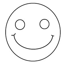 Dibujo de Buena Cara Sonriente para Colorear y Imprimir