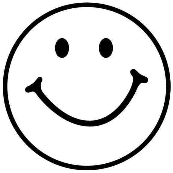 Dibujo de Cara Sonriente Impresionante para Colorear y Imprimir
