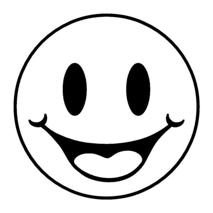 Dibujo de Cara Sonriente Imprimible para Colorear y Imprimir