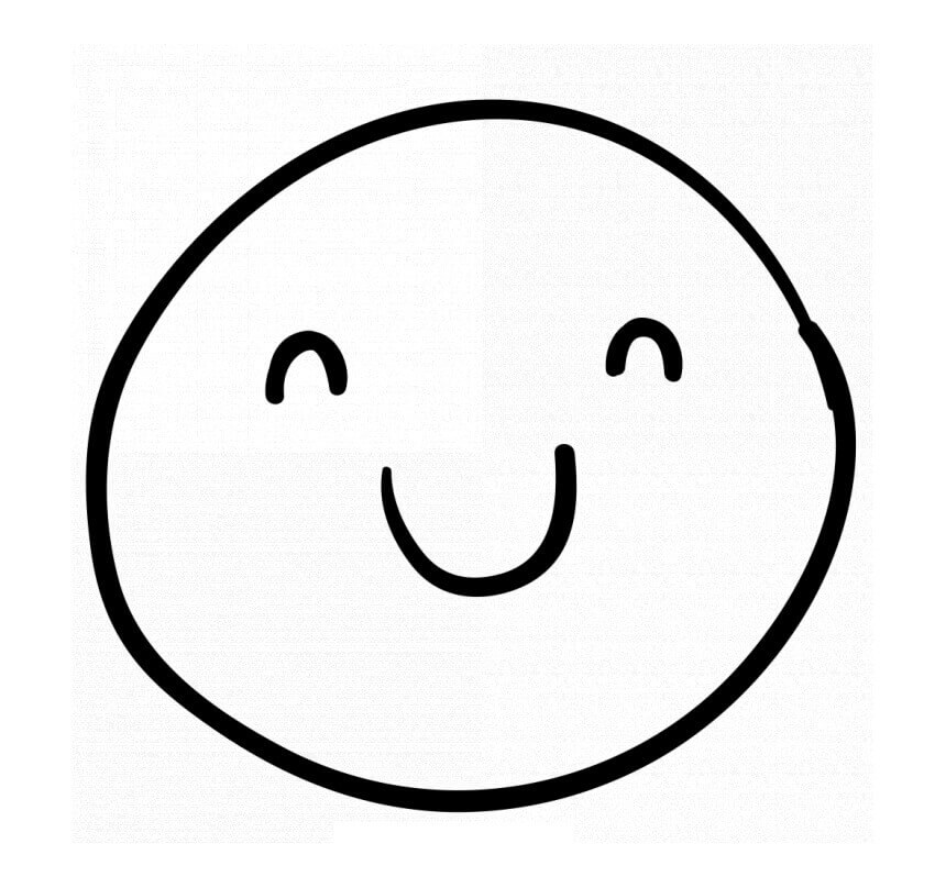 Dibujo de Dibujo de Cara Sonriente para Colorear y Imprimir