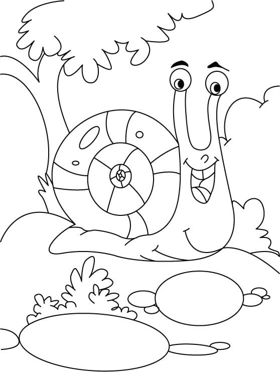 Dibujo de Caracol Reluciente para Colorear y Imprimir