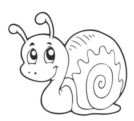 Dibujo de Impresionante Caracol para Colorear y Imprimir