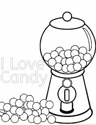 Dibujo de Amo Los Dulces para Colorear y Imprimir