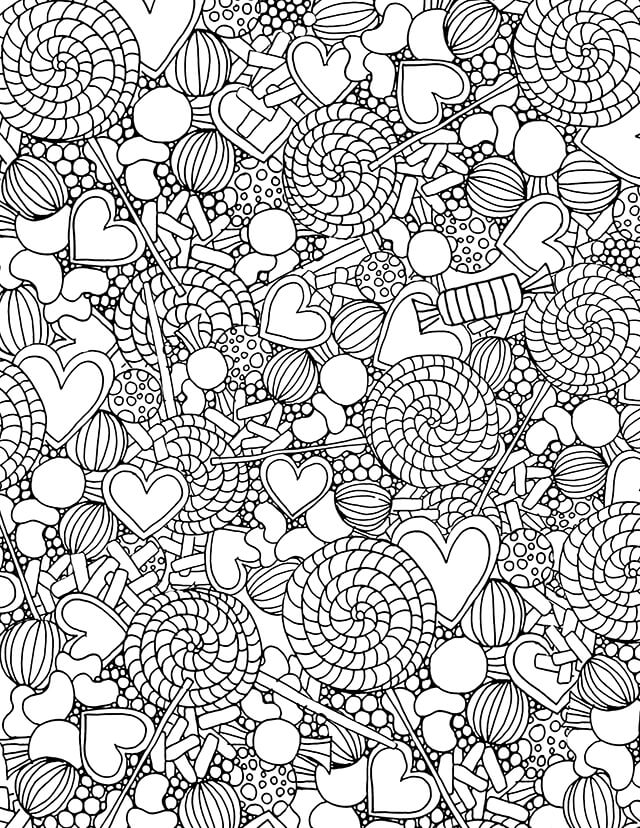 Dibujo de Caramelo Adulto para Colorear y Imprimir