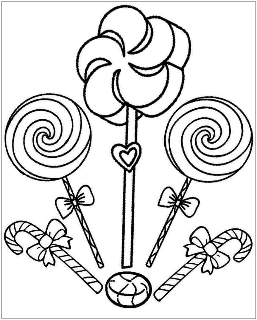 Dibujo de Caramelo Increíble para Colorear y Imprimir