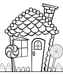 Dibujo de Casa de Dulces para Colorear y Imprimir