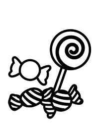 Dibujo de Dulces y Caramelos para Colorear y Imprimir