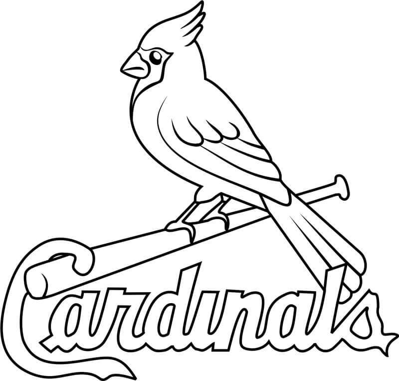 dibujo logotipo del cardenal para imprimir y colorear
