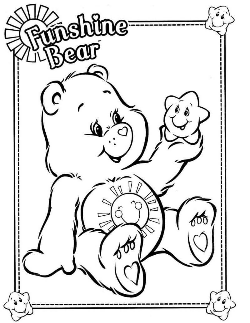 Dibujo de Oso Divertido para Colorear y Imprimir