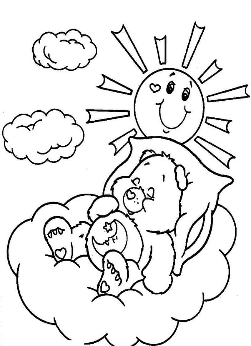 Dibujo de Oso Dulces Sueños para Colorear y Imprimir