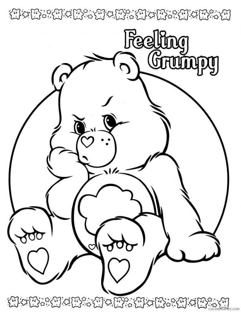Dibujo de Oso Gruñón 1 para Colorear y Imprimir