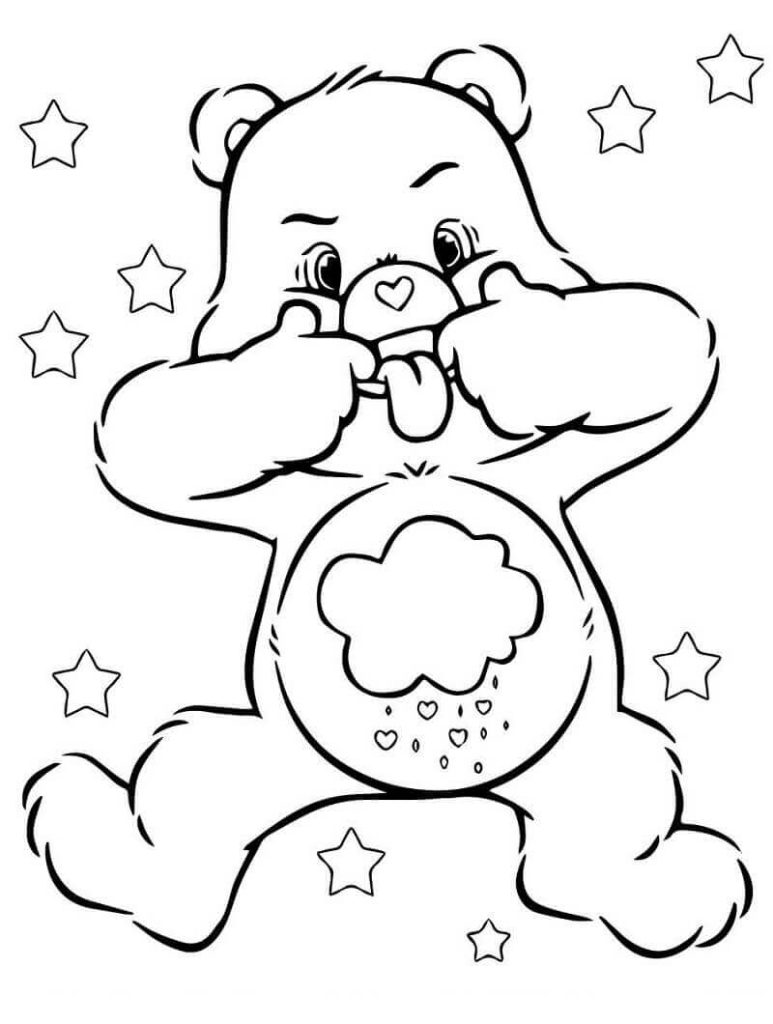 Dibujo de Oso Gruñón 2 para Colorear y Imprimir
