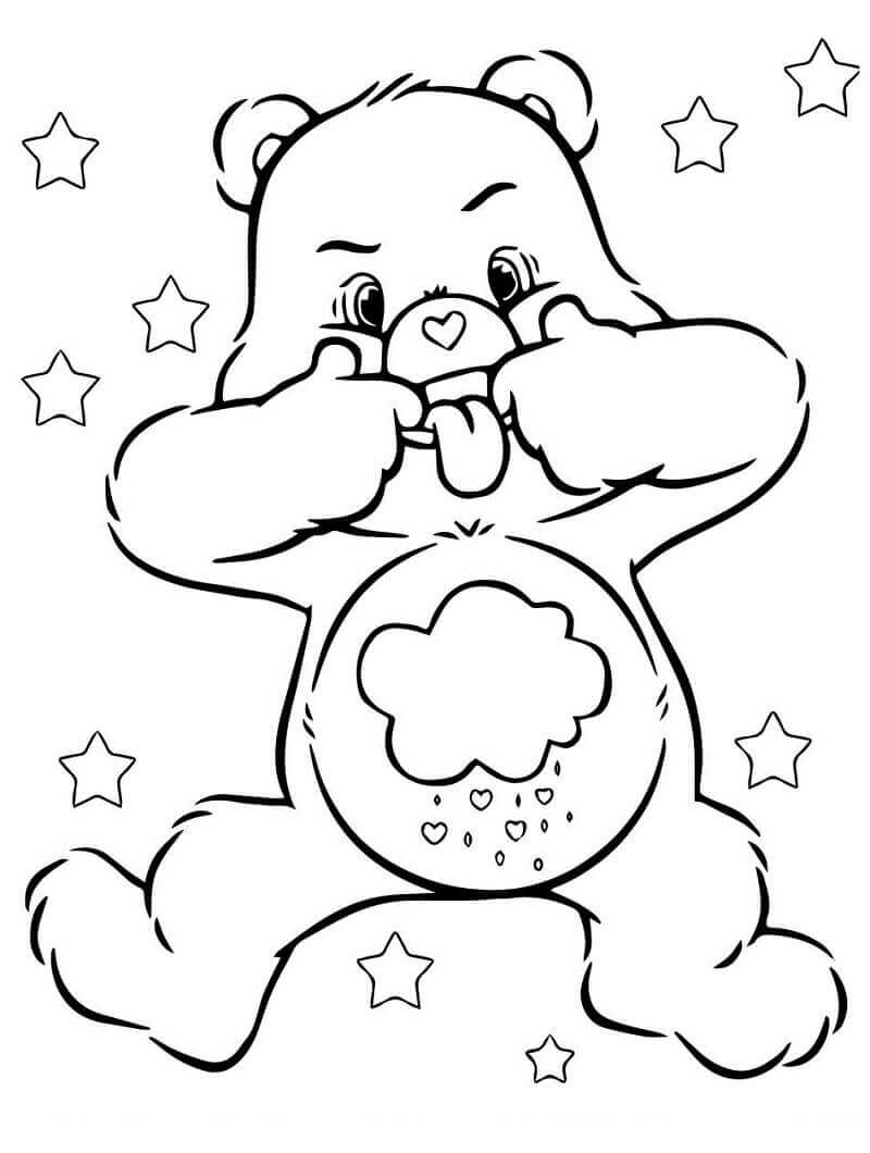 Dibujo de Oso Gruñón 2 para Colorear y Imprimir