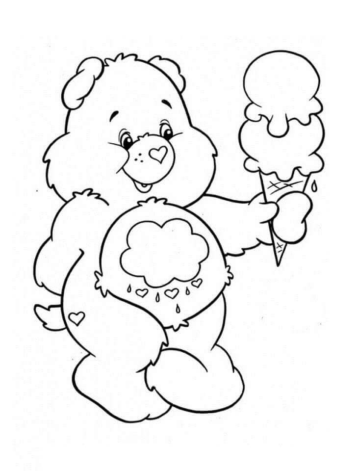 Dibujo de Oso Gruñón para Colorear y Imprimir