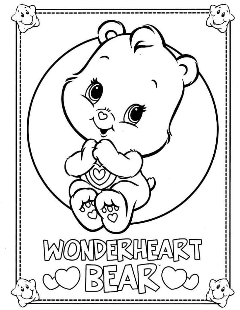 Dibujo de Oso Wonderheart para Colorear y Imprimir