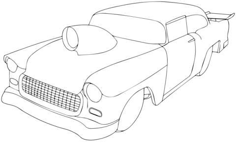 Dibujo de 55 Deportista Chevy Pro para Colorear y Imprimir