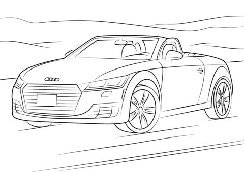 Dibujo de Audi Tt para Colorear y Imprimir