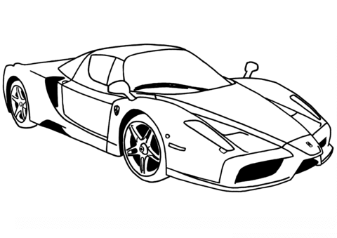 Dibujo de Enzo Ferrari para Colorear y Imprimir